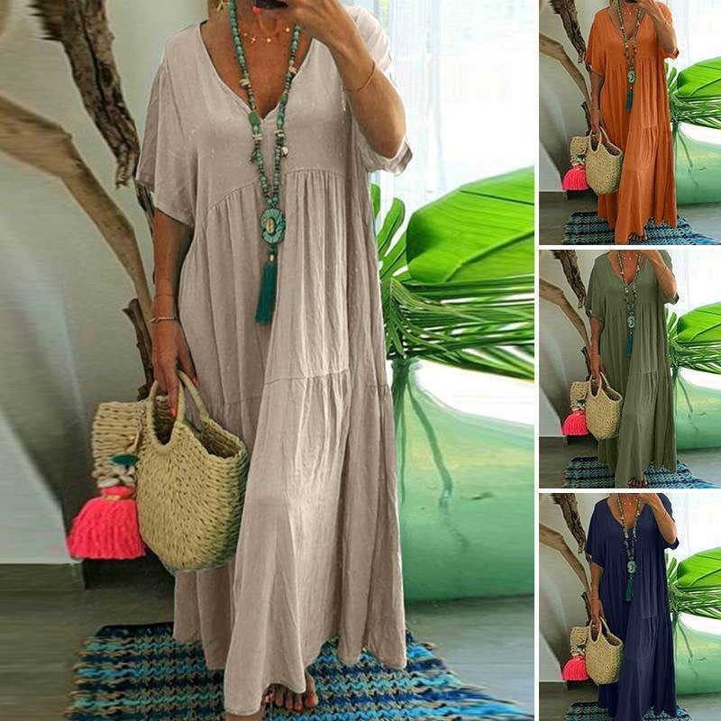 Glamorous Casual Irregular Long Large Hem Dress