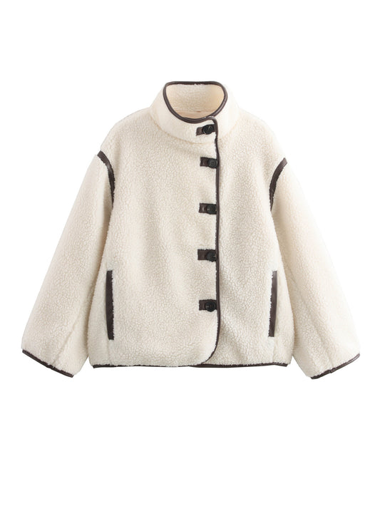 Women's Winter Fashion Casual Loose Lamb Wool Coats