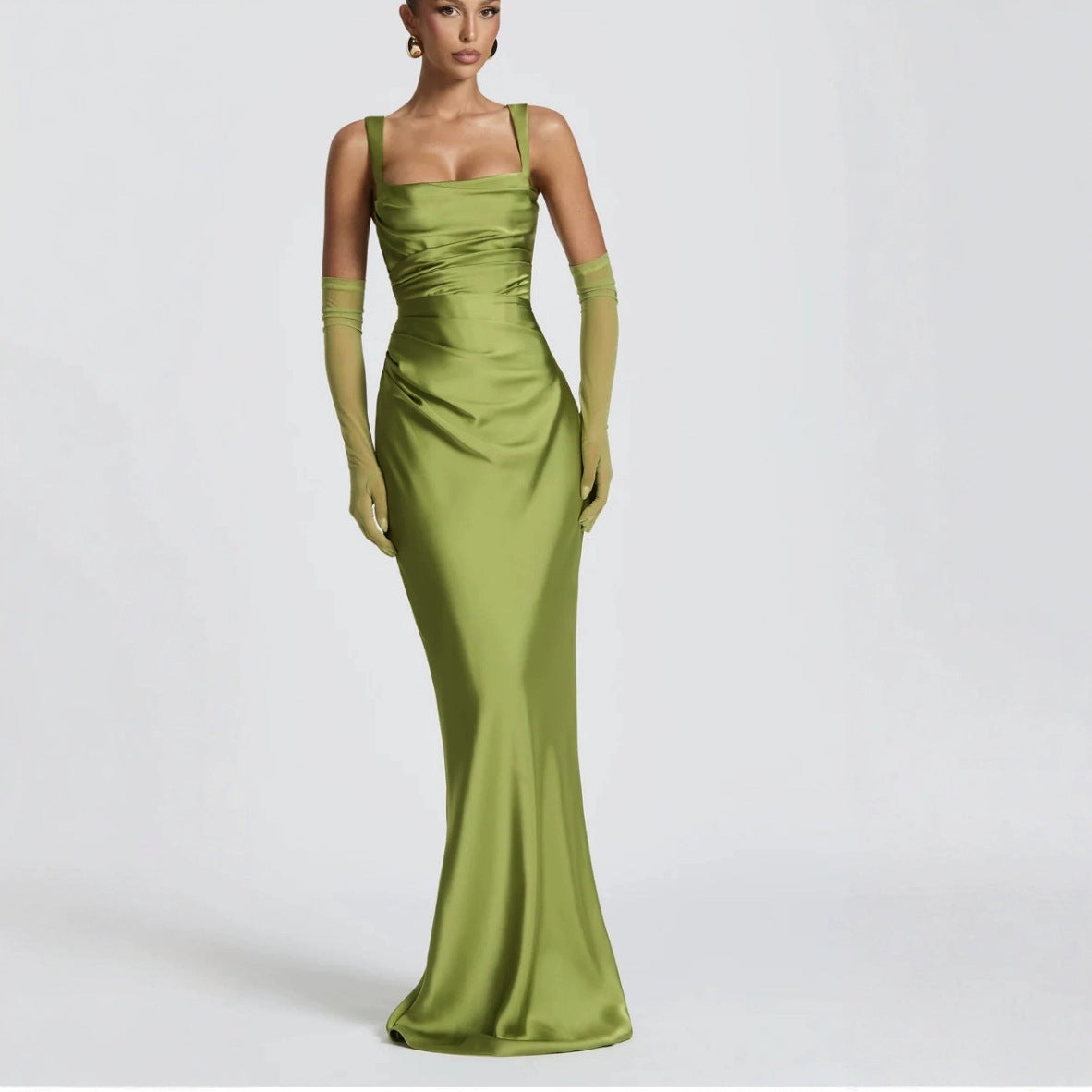 Women's Sexy Sleeveless Sling Solid Color Slim Dresses