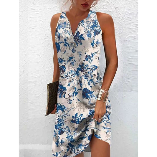 Women's Dress Fashion Slimming Printed Long Dresses