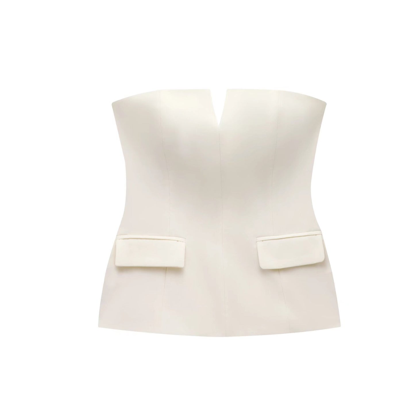 Women's Fashion Strapless Bandeau Spring Sexy Slim Tops