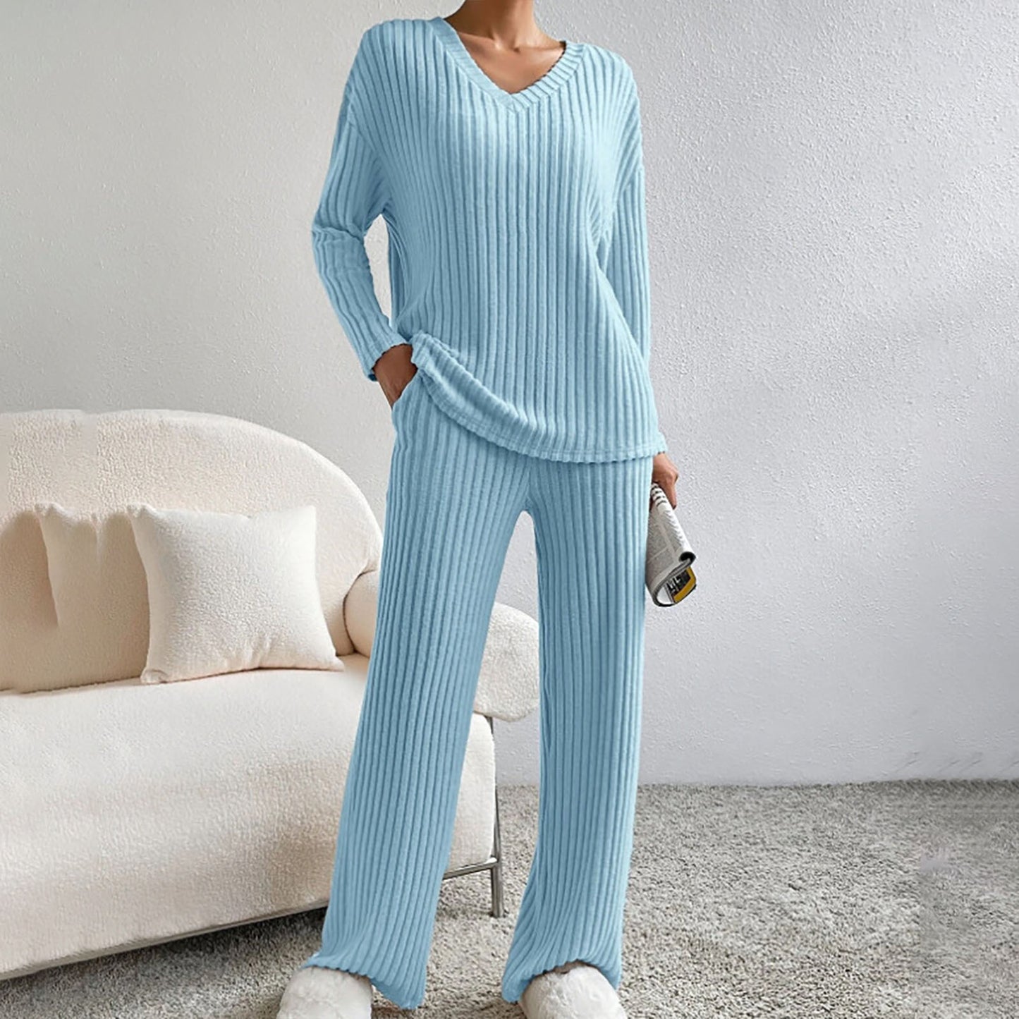 Women's Two-piece Fashion Casual Straight Loose Temperament Suits