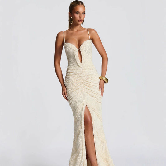 Women's Dress For Pure Color Split Sexy Dresses