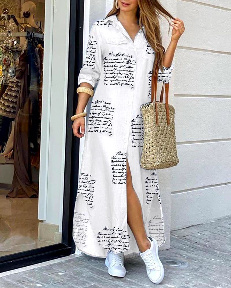 Autumn Fashion Long Sleeve Shirt Dress Dresses