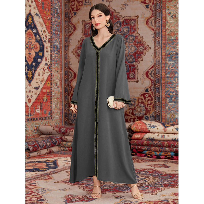 Women's With Label Temperament Loose Fashionable Embroidered Dress