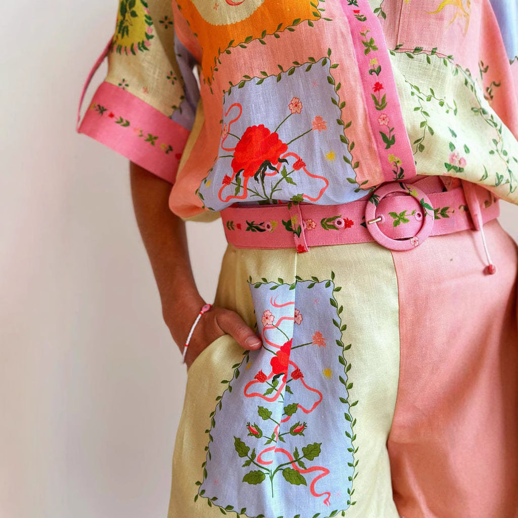 Casual Charming Durable Linen Temperament Shirt Shorts