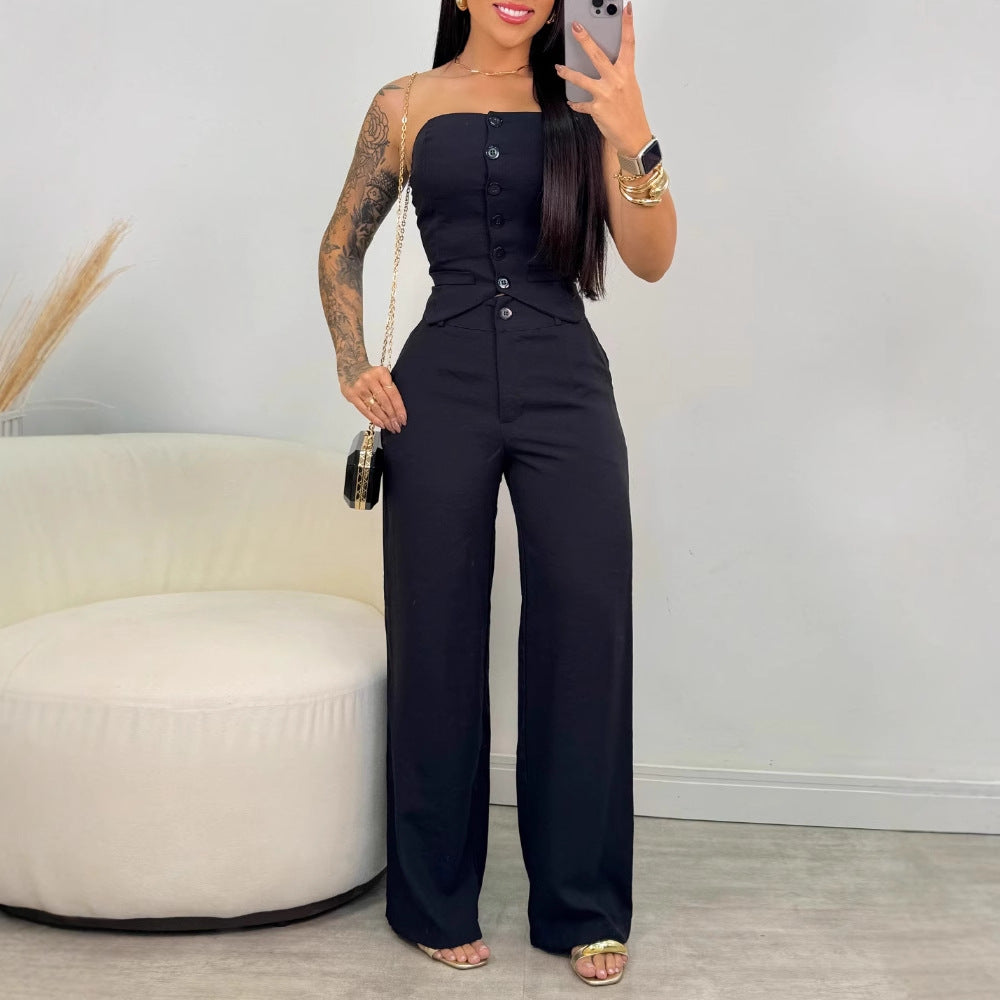 Stand Tube Button Open Close Placket Dresses