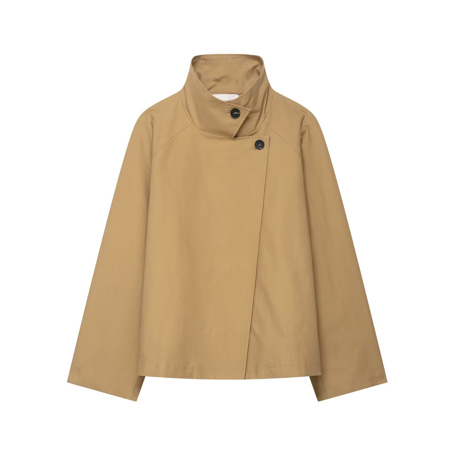 Autumn Simple Solid Color Loose Trench Coats