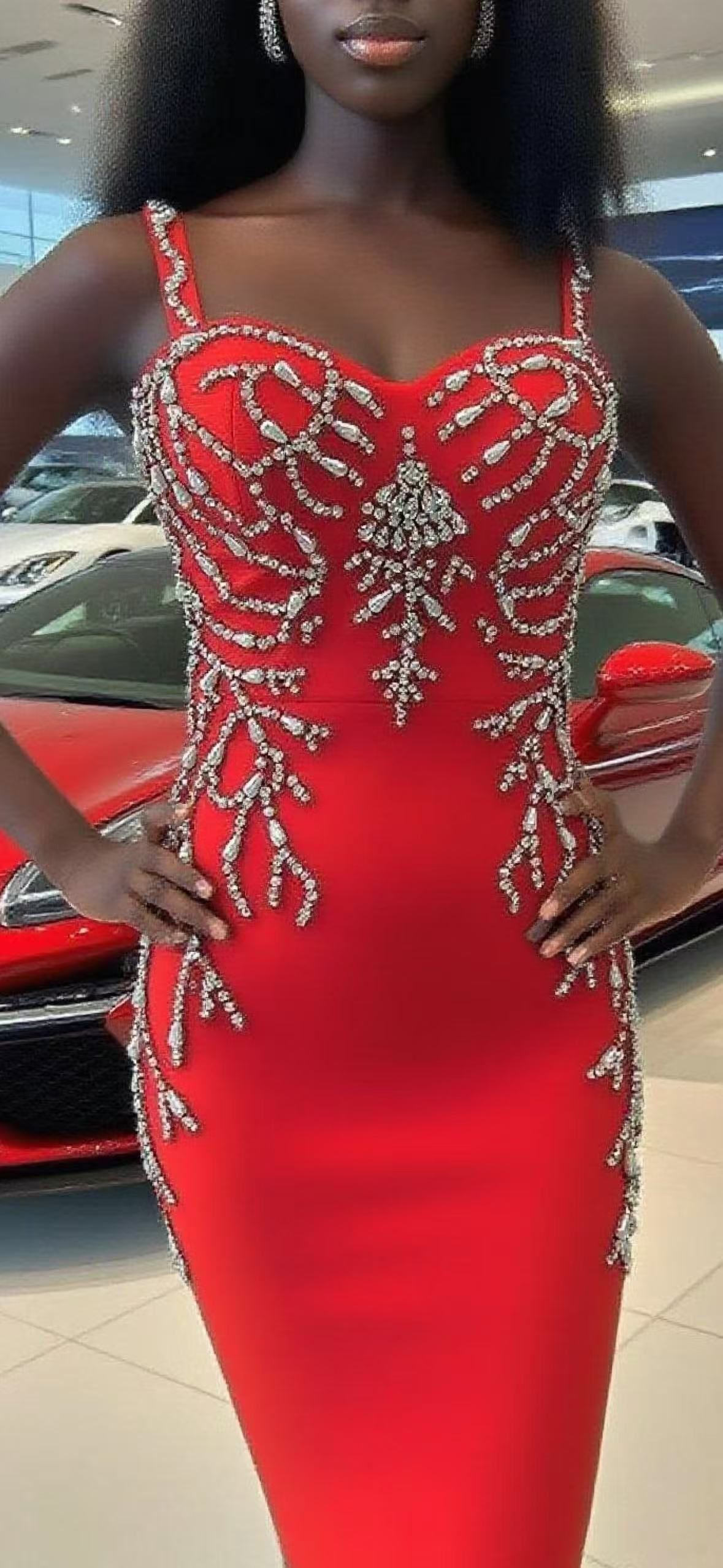 Black Dress Handmade Beaded Sexy Sling Dresses