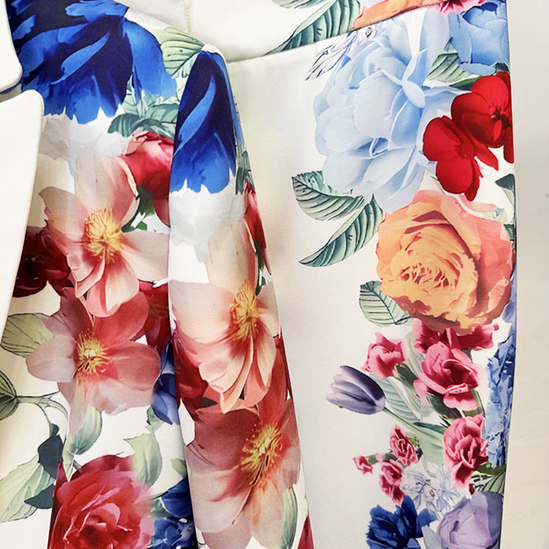 Beautiful Fashion Bright Digital Printing Two-piece Suits