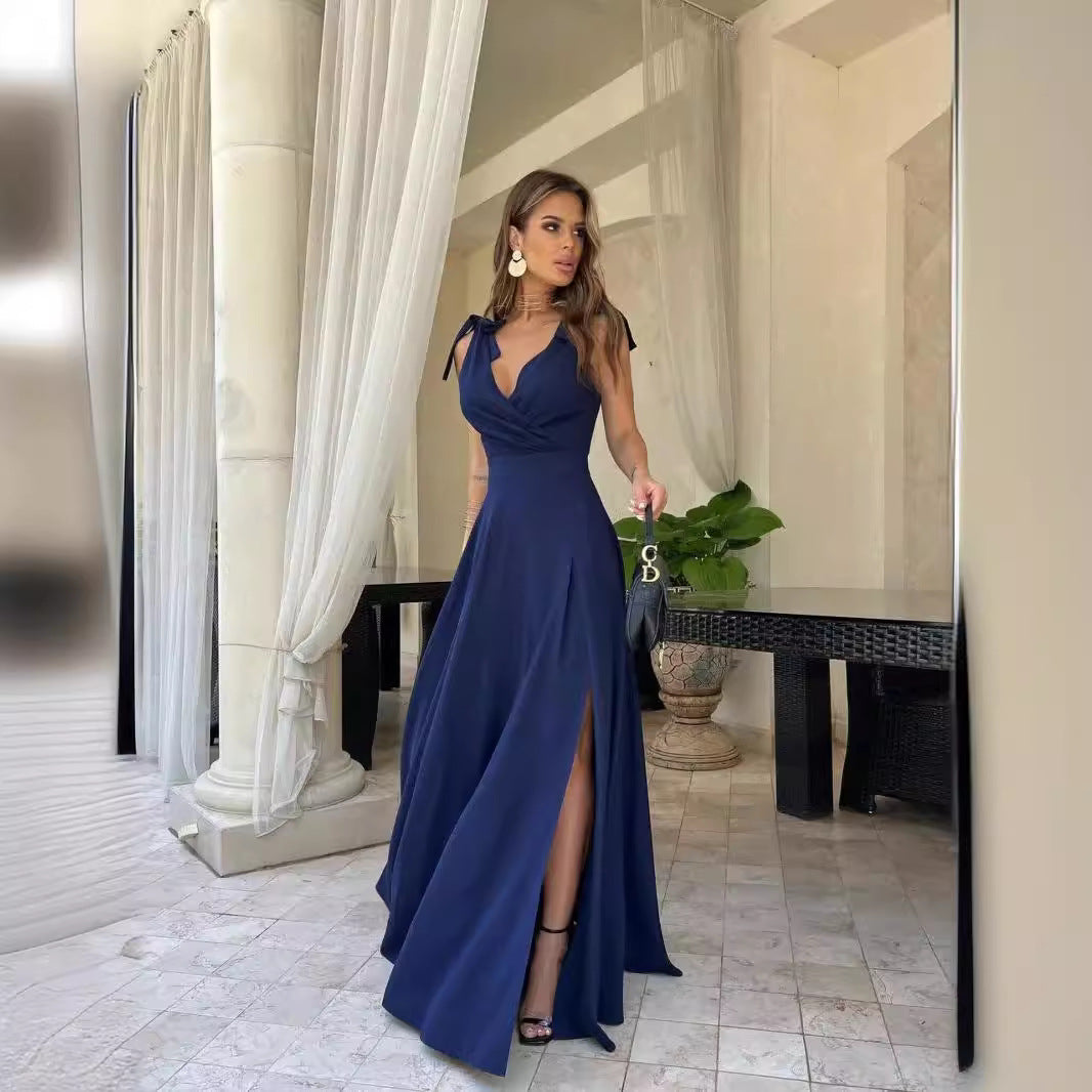 Women's Summer Solid Color Long Dress Dresses