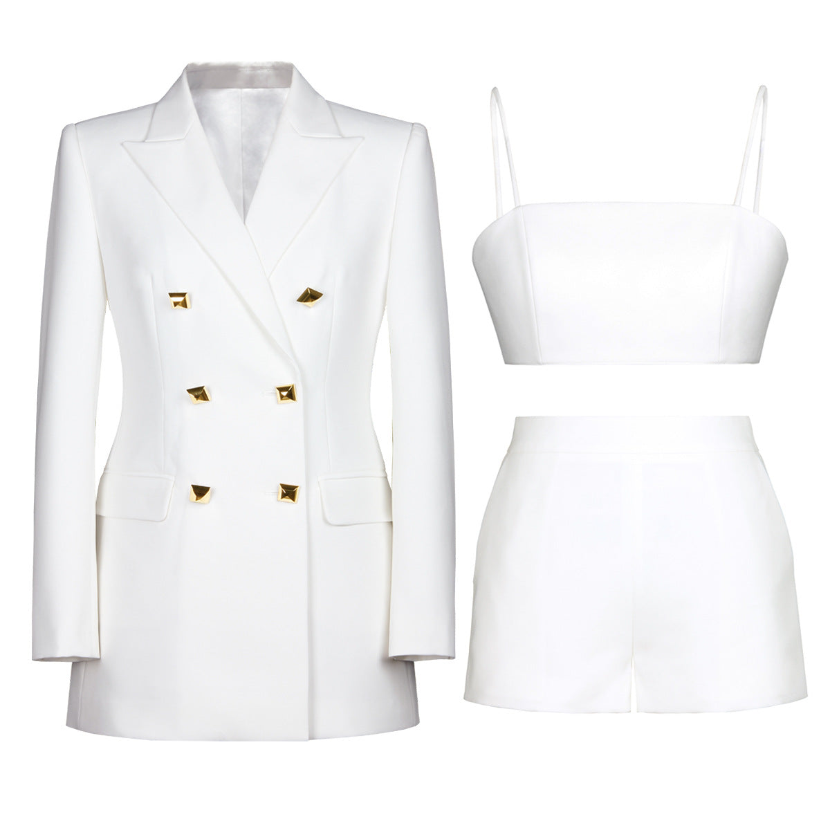 Women's Elegant Graceful Fashionable Suspender Three-piece Suits