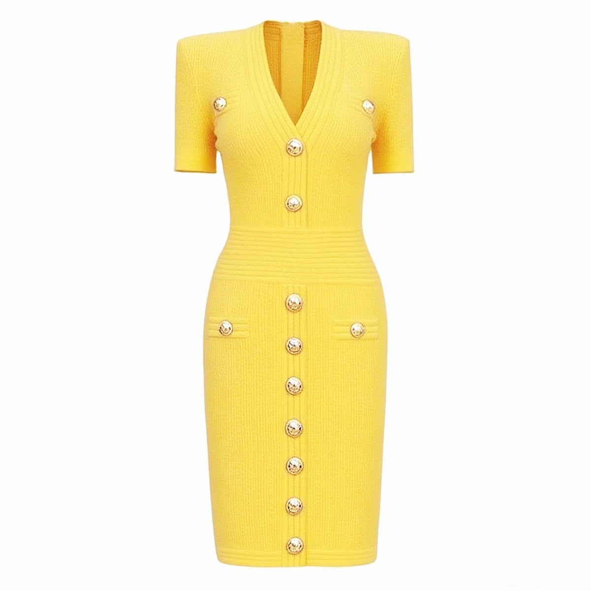 Fashionable Knitted Slim Fit Slimming Sleeve Dresses