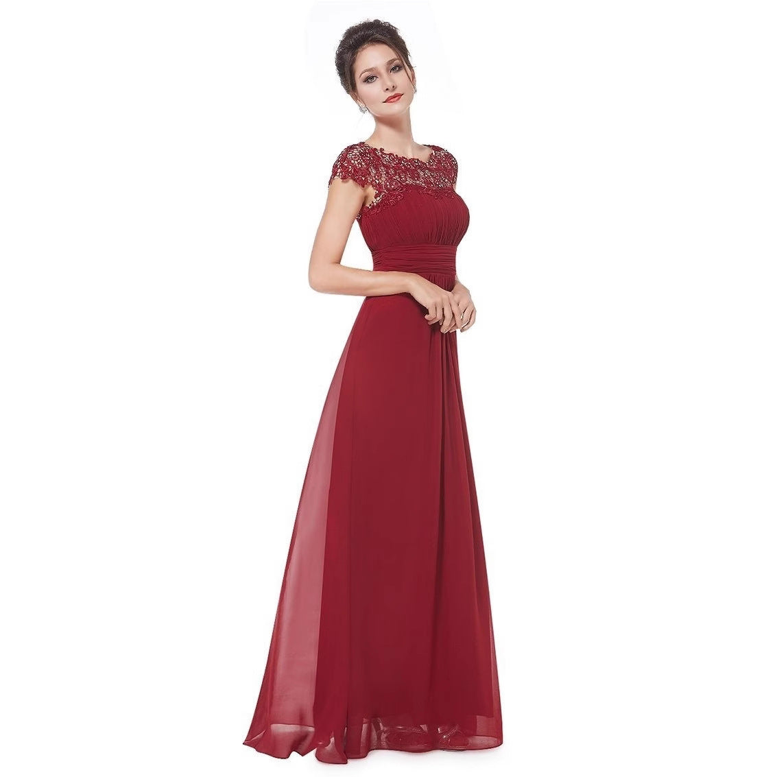 Women's Classic Classy Lace Dress Bridesmaid Wedding Dresses