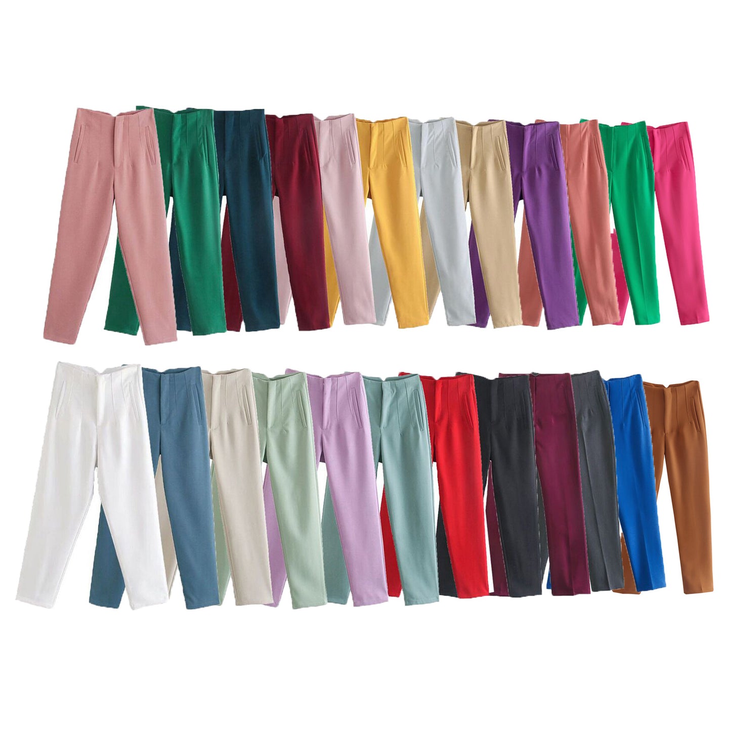 Women's Spring High Waist Slim Casual Pants