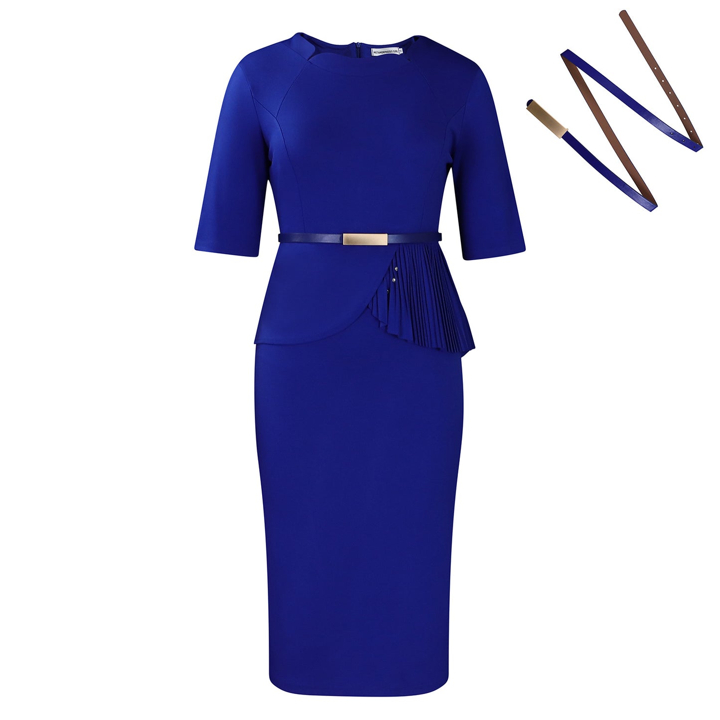 Women's Summer Fashion Solid Color Ol Sheath Dress
