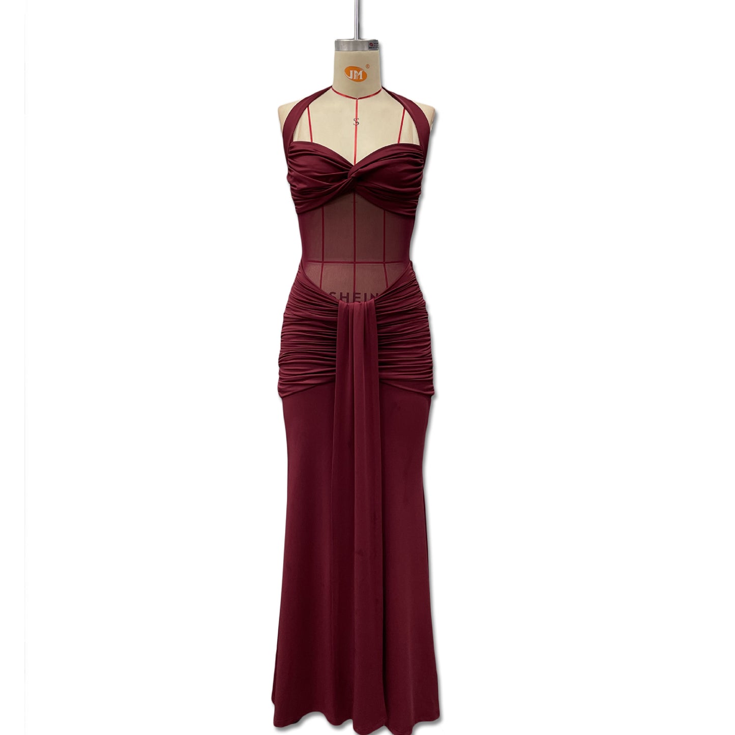 Women's Mesh Stitching Elegant Fishtail Ribbon For Dress