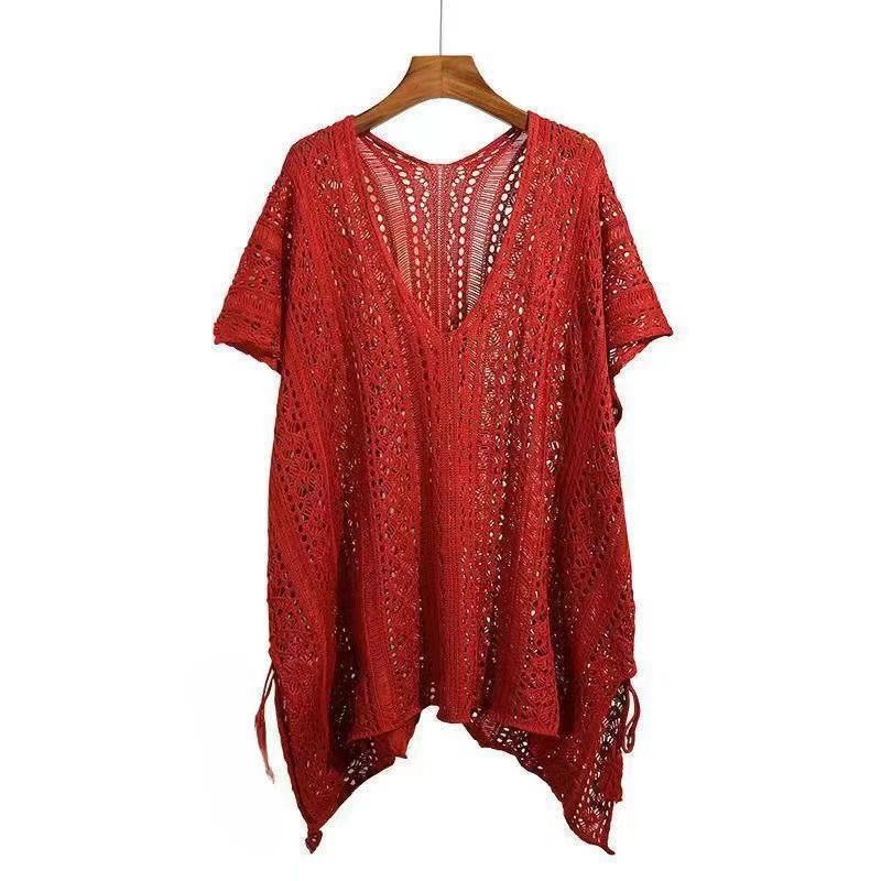 Bikini Idle Style Fancy Bohemian Crocheted Women's Sweater