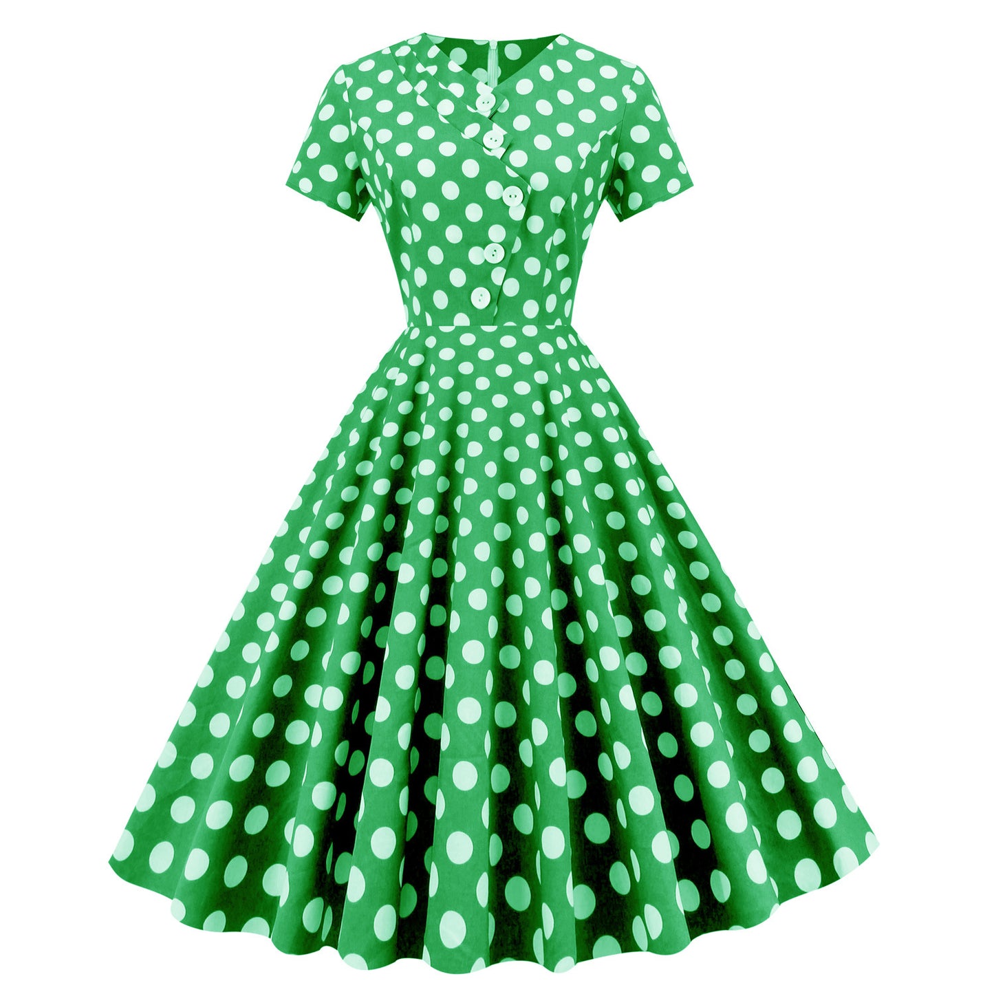 Women's Collar Polka Dot Elegant Picnic Swing Dresses