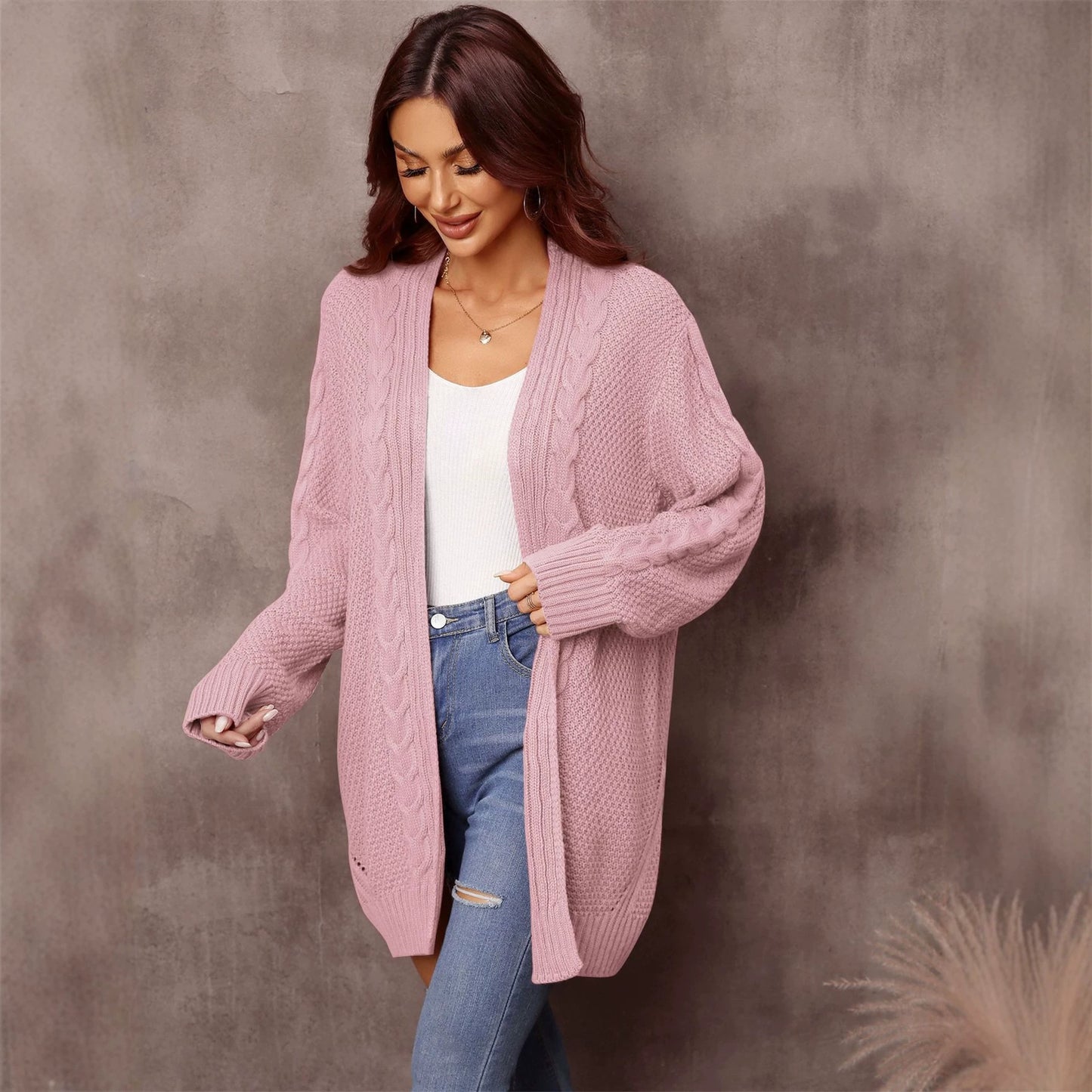 Women's Spring Large Irregular Hollow Knitted Sweater