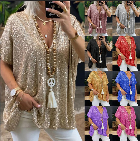 Women's Sleeve Urban Casual Color Loose Pullover Blouses