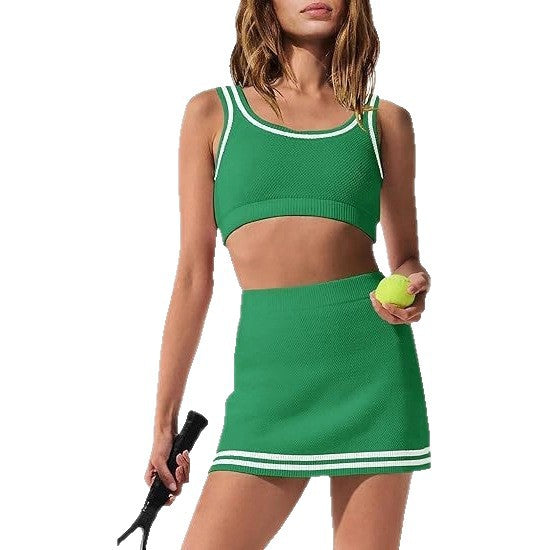 Women's Waffle Tennis Sports Outdoor Knitting Suits