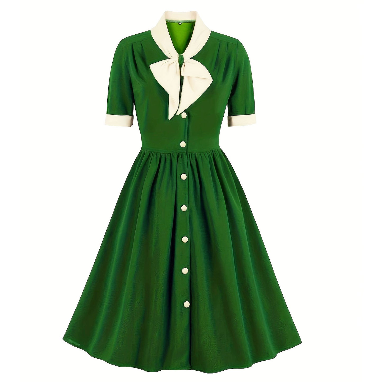 Women's Vintage Style Dress Bow Elegant Dresses