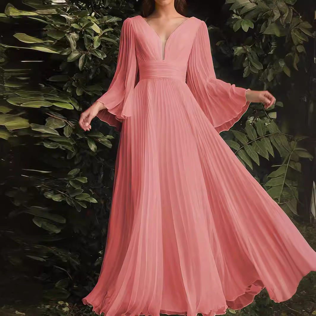 Women's Cool Dress Banquet Solid Color Dresses