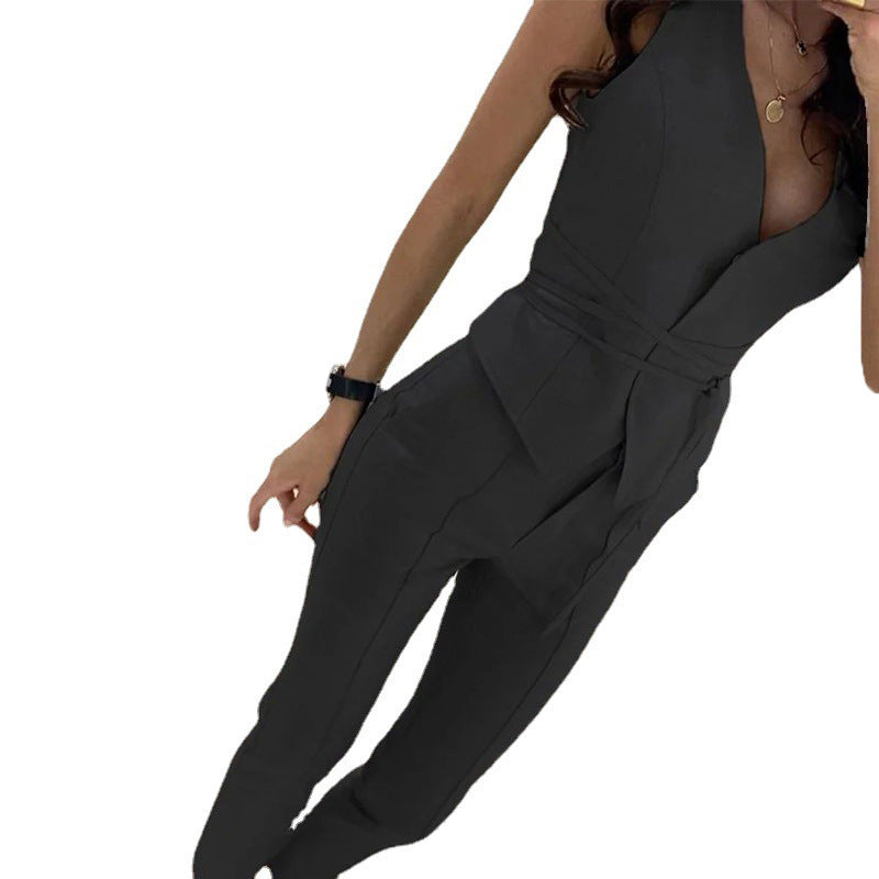 Women's Summer Temperament Sexy Skinny Two-piece Set Suits