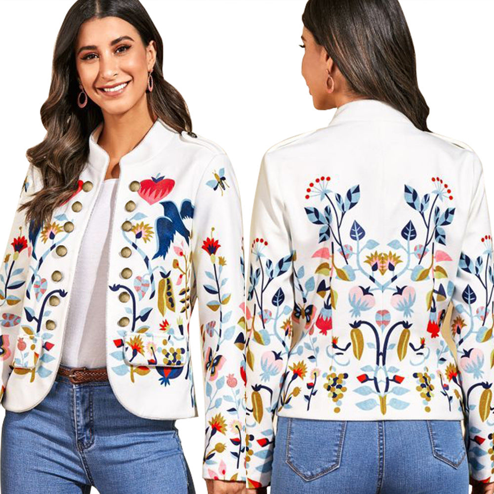 Casual Classy Fashion Temperament Commute Print Blouses