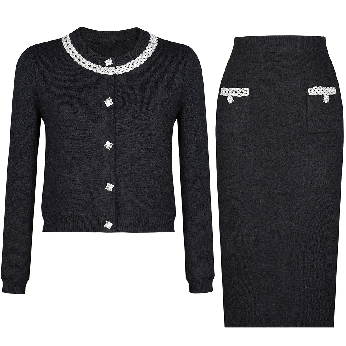 Versatile Wool Knitted Cashmere Classic Style Suits