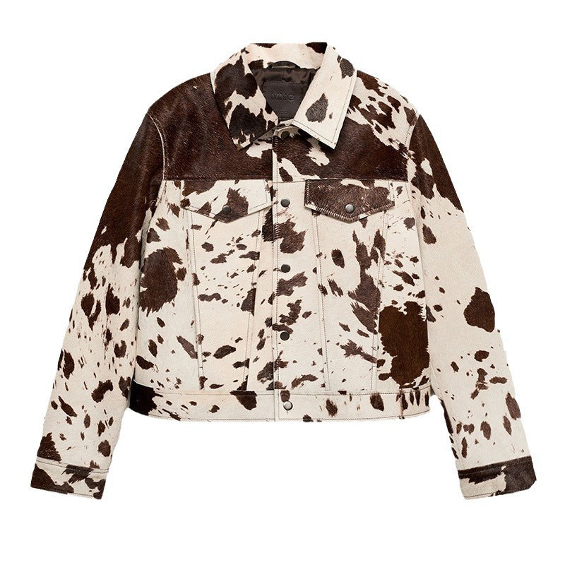 Fashion Irregular With Personality Pattern Woolen Coats