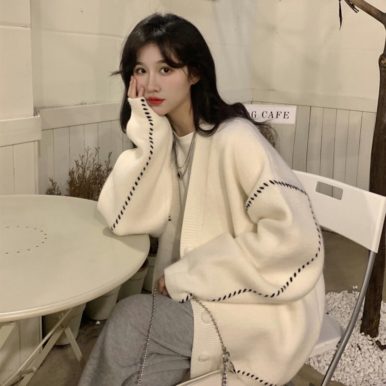 Women's Knitted Fashion Casual Loose Lazy Style Coats