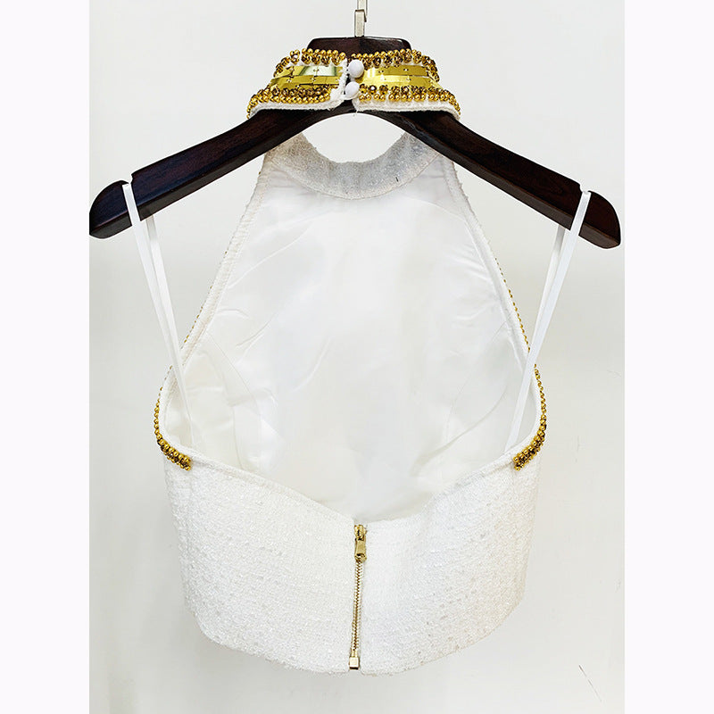 Classy Fashion Bead Diamond Metal Sheet Skirts