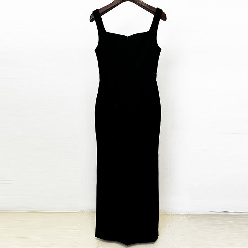 Fashion Bead Diamond Stretch Long Dress Dresses