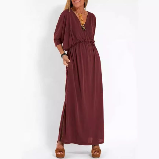 Summer Fashion Solid Color High Waist Dresses