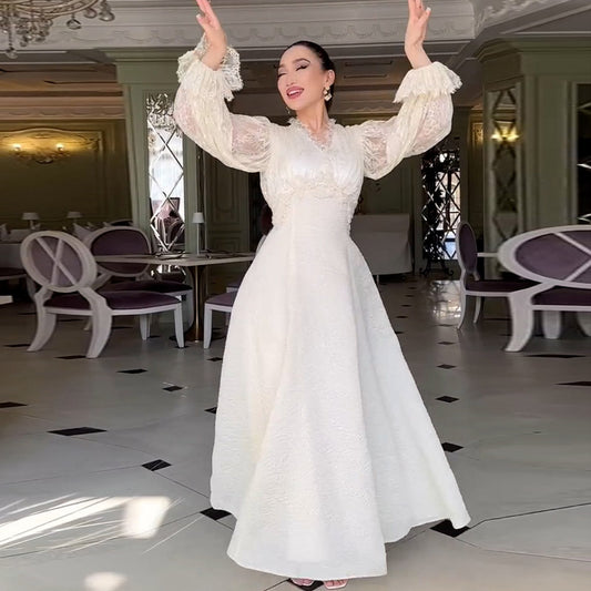 Summer Elegant Slimming Puff Sleeve Fairy Dresses