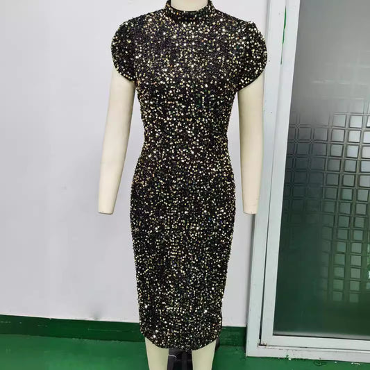 Women's Popular Sexy Retro Sequins Dress Dresses