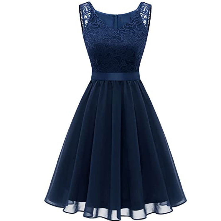 Dress French Style Temperament Slimming Sleeveless Dresses