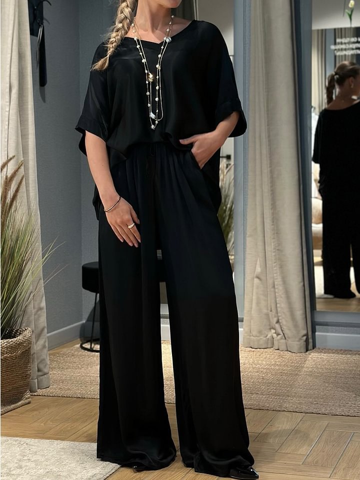 Women's Collar Solid Color Loose For Fashion Casual Suit