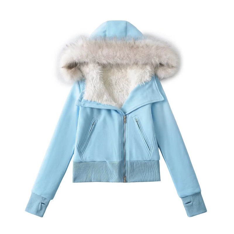 Head Hooded Environmental Protection Fur Collar Sweaters