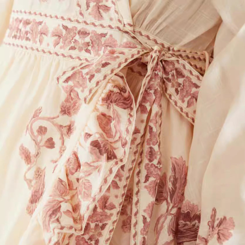 Classic Fashionable Printed Long Sleeve Dress Dresses