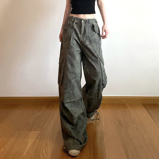 Women's Printed Loose High Street Jazz Dance Jeans