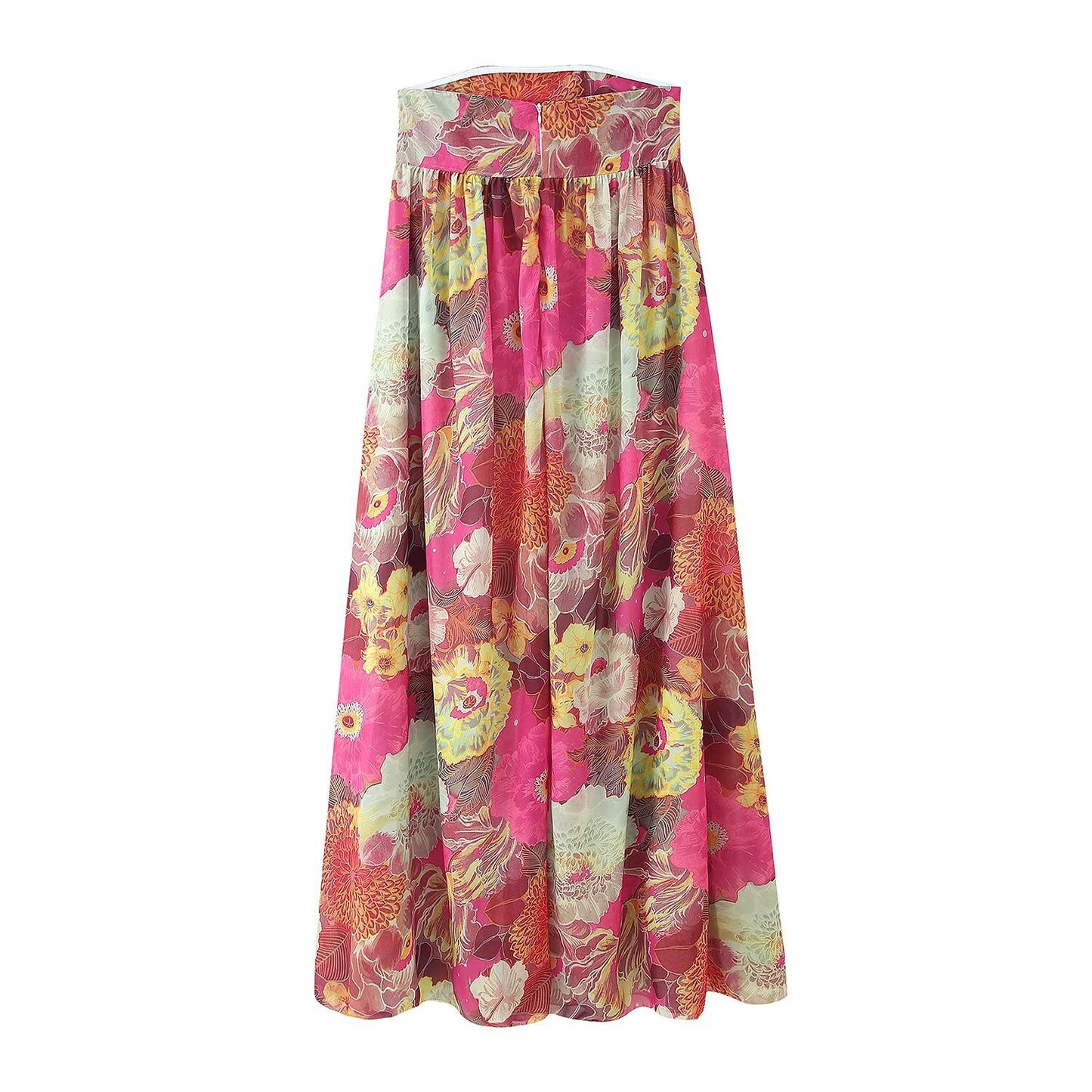 Women's Printed Strap Strapless Long Type Dress Dresses