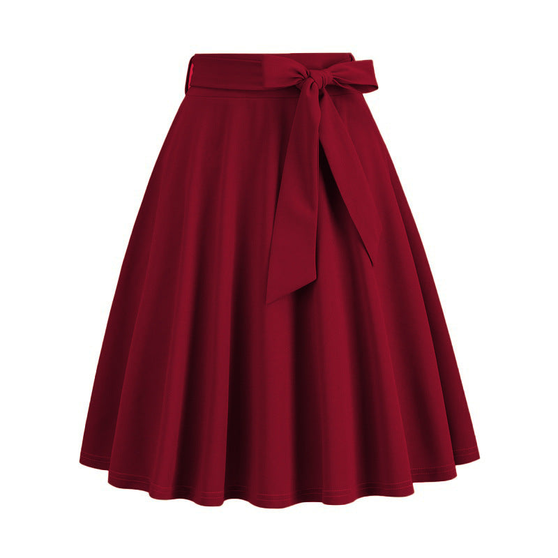 Women's Vintage Hepburn Style Large Swing Skirts