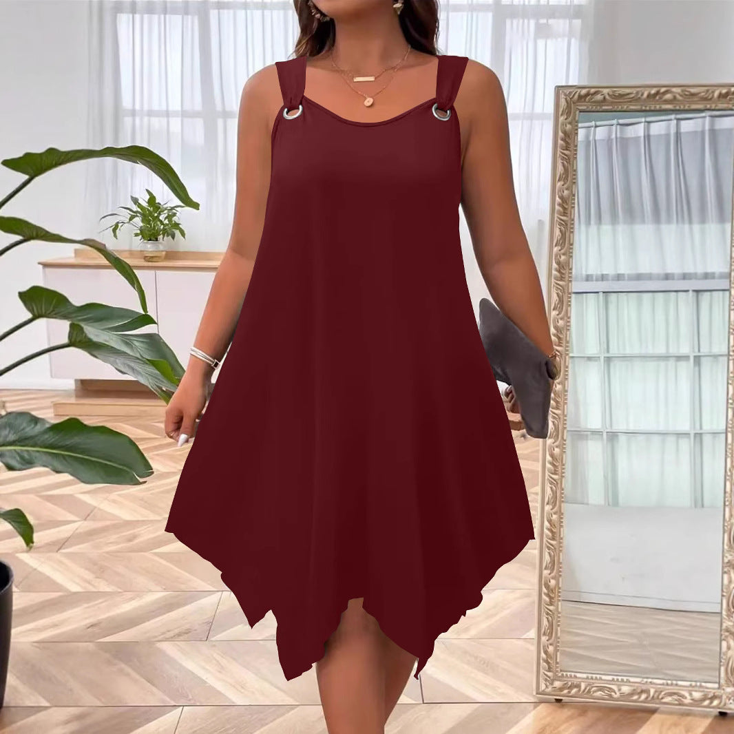 Women's Summer Elegant A- Line Round Neck Dress