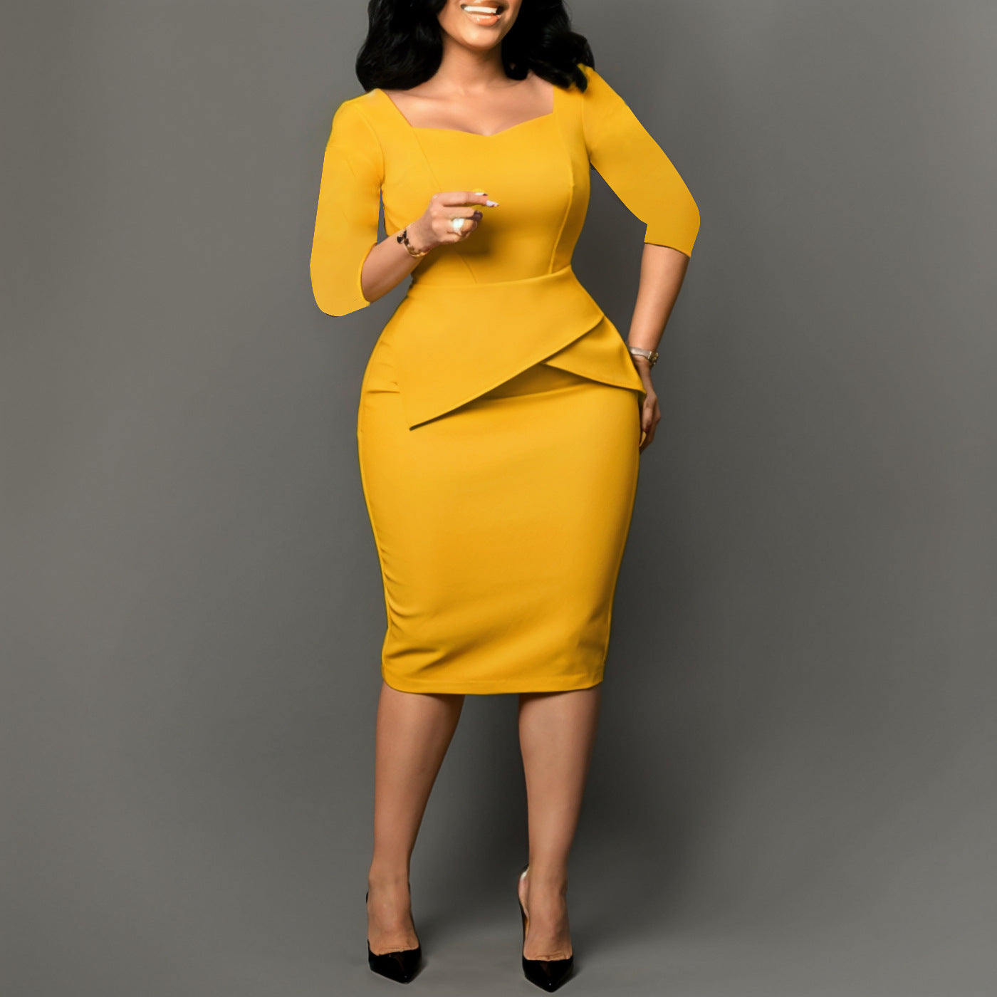 Women's Fashion Solid Color Sheath Ol Pencil Skirts