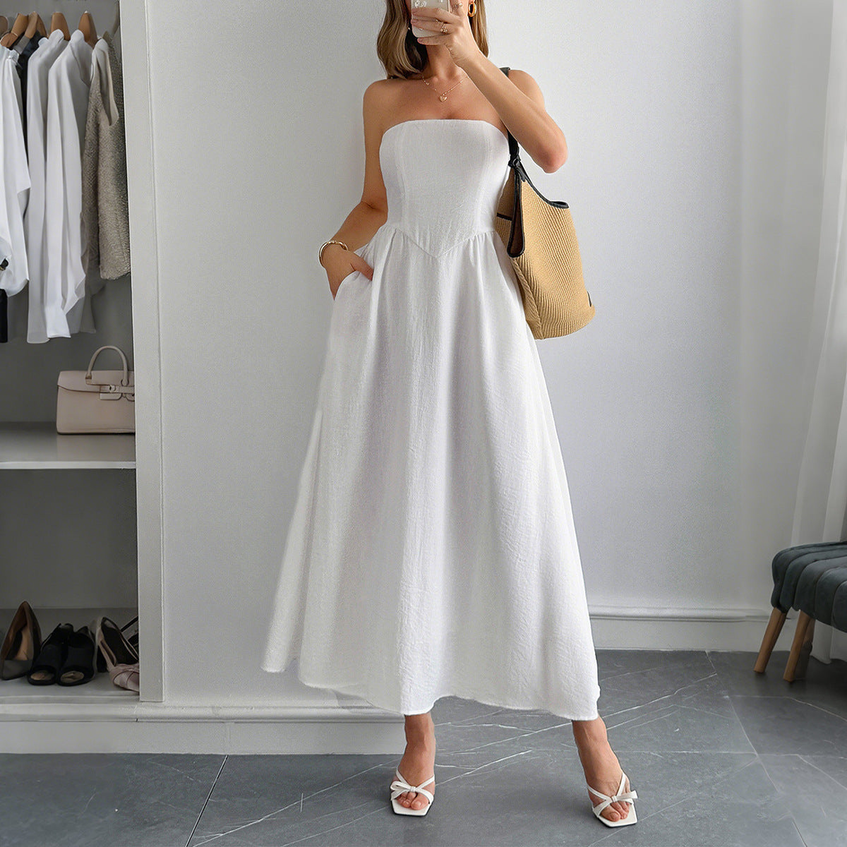 Women's Elegant Tube A- Line Summer Dress