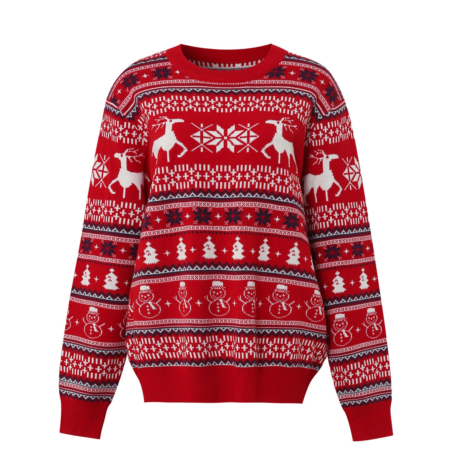 Christmas Couple Wear Long Sleeve Elk Sweaters