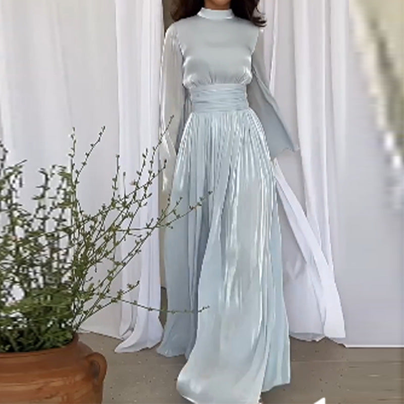 Autumn Round Neck French Entry Lux Dresses